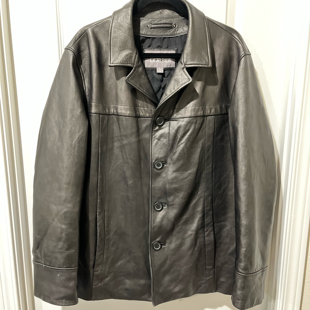 VTG Wilsons Leather Black Leather Car Jacket